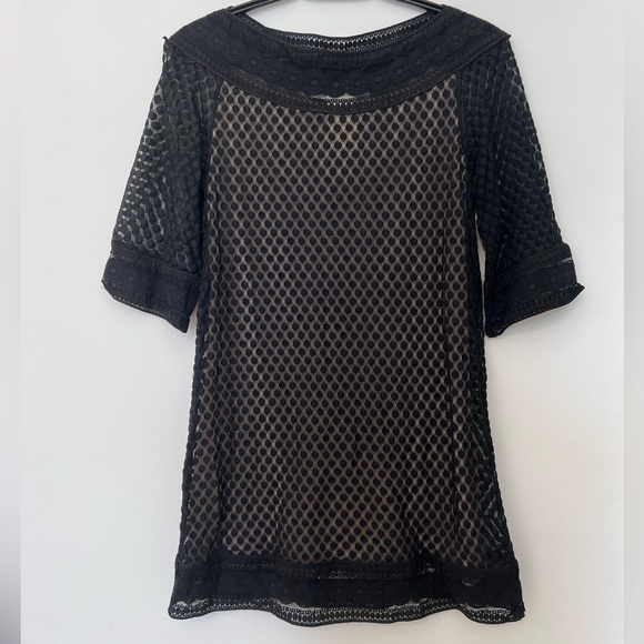 NWT black lace mini dress with liner size large Max Studio - Picture 6 of 6